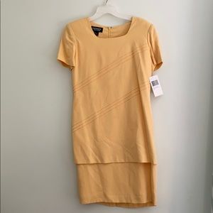 NWT yellow silk Tshirt dress size 4